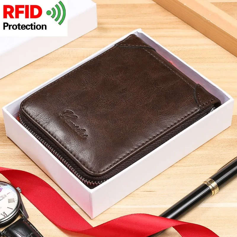 RFID Men Wallet 2021 Retro purse Coin Purse Small Money Bag Card Holder High Quality Short Male Purse cartera hombre Male Wallet
RFID Men Wallet 2021 Retro purse Coin Purse Small Money Bag Card Holder High Quality Short Male Purse cartera hombre Male Wallet