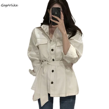 2020 Spring New Single Breasted Jackets with Sashes Women Denim Jackets Coats Long Sleeve Lace Up Coats Bandages SA486S30
2020 Spring New Single Breasted Jackets with Sashes Women Denim Jackets Coats Long Sleeve Lace Up Coats Bandages SA486S30