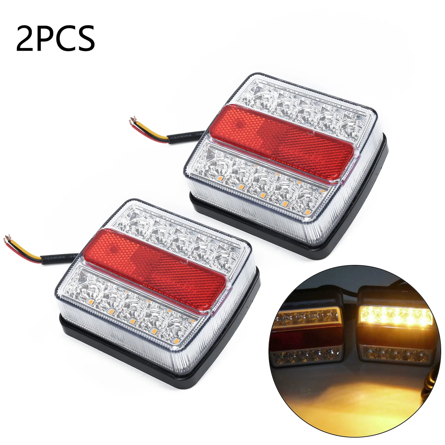 2Pcs 12V Waterproof Car Truck LED Rear Tail Light Warning Lights Rear Lamp For Trailer Caravans UTE Campers ATV Boats Taillights
2Pcs 12V Waterproof Car Truck LED Rear Tail Light Warning Lights Rear Lamp For Trailer Caravans UTE Campers ATV Boats Taillights