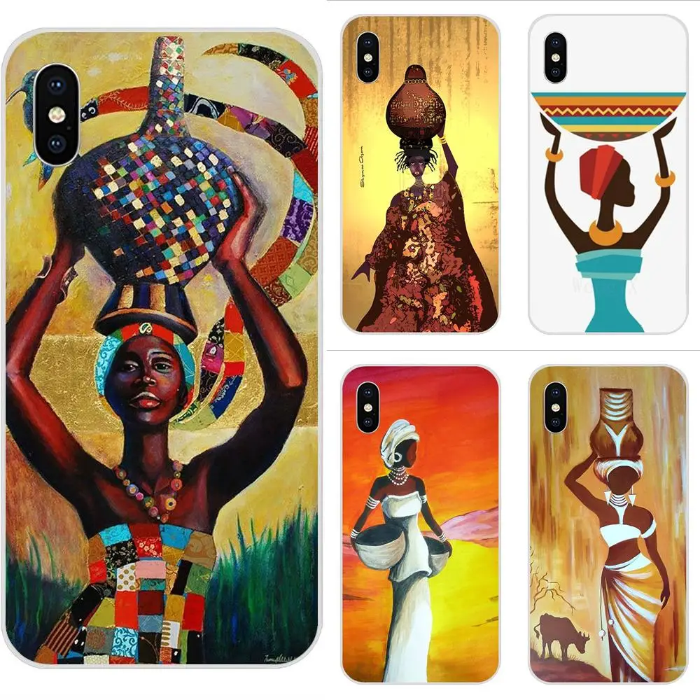 Африканская женщина Искусство воду для Galaxy Alpha Note 10 Pro A10 A20 A20E A30 A40 A50 A60 A70 A80 A90 M10 M20