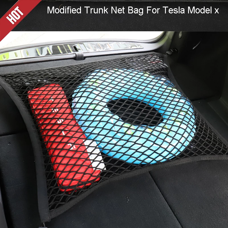Modified trunk net bag For Tesla Model x Traveling baggage fixed net New Style
Modified trunk net bag For Tesla Model x Traveling baggage fixed net New Style