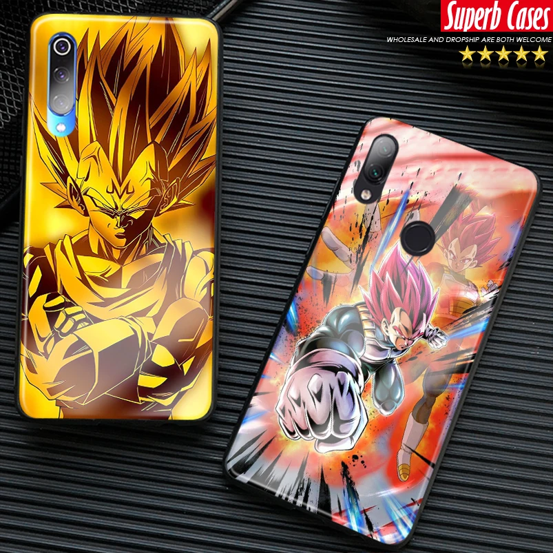 Мягкий силиконовый стеклянный чехол для телефона с аниме персонажами DBZ Xiaomi mi 6 8 9