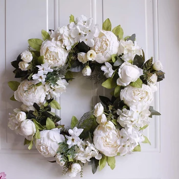 16 Inch Artificial Garlands Front Door Wreaths, Artificial White Peony Hanging Wreath for Home Party Indoor Outdoor Window Wall
16 Inch Artificial Garlands Front Door Wreaths, Artificial White Peony Hanging Wreath for Home Party Indoor Outdoor Window Wall