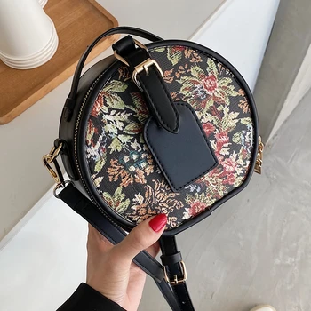 Chinese Style Flowers Mini Bag For Women 2020 Fashion Round Crossbody Bag PU Leather Branded Designer Handbags Female Vintage
Chinese Style Flowers Mini Bag For Women 2020 Fashion Round Crossbody Bag PU Leather Branded Designer Handbags Female Vintage