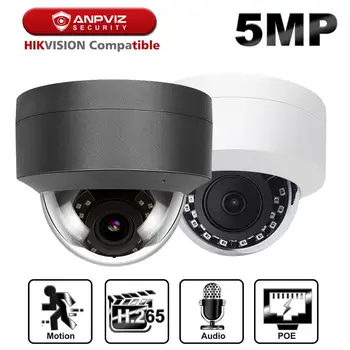 Hikvision Compatible Anpviz 5MP POE IP Camera Dome POE Security Camera Built-in Microphone Audio Onvif IP66 Outdoor/Indoor
Hikvision Compatible Anpviz 5MP POE IP Camera Dome POE Security Camera Built-in Microphone Audio Onvif IP66 Outdoor/Indoor