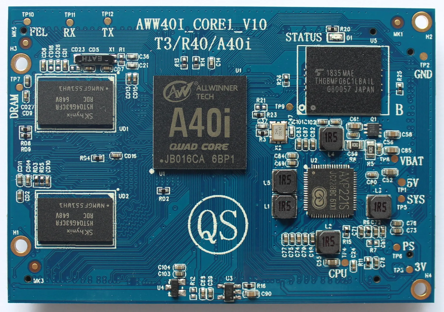 Open Source Quanzhi A40i Core Board 1 Pin 260PIN / Quad Core A7 / Frequency 1.5G / Android 7.1
Open Source Quanzhi A40i Core Board 1 Pin 260PIN / Quad Core A7 / Frequency 1.5G / Android 7.1