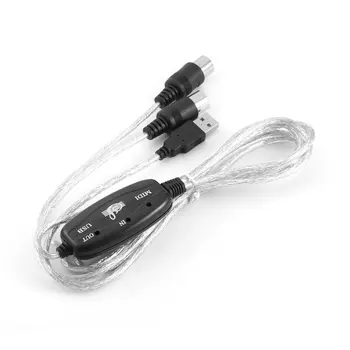 MIDI to USB IN-OUT Interface Cable Adapter for Keyboard Electronic Drum Music Create Converter PC to Music Keyboard Cord
MIDI to USB IN-OUT Interface Cable Adapter for Keyboard Electronic Drum Music Create Converter PC to Music Keyboard Cord