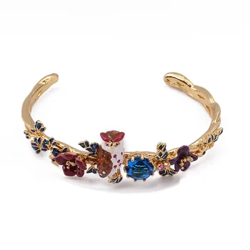 Luxury Blue Crystal Adjustable Enamel Cuff Bracelets Bangles for Women Statement Owl Animal Bangles Party Vacation Jewelry SL002
Luxury Blue Crystal Adjustable Enamel Cuff Bracelets Bangles for Women Statement Owl Animal Bangles Party Vacation Jewelry SL002