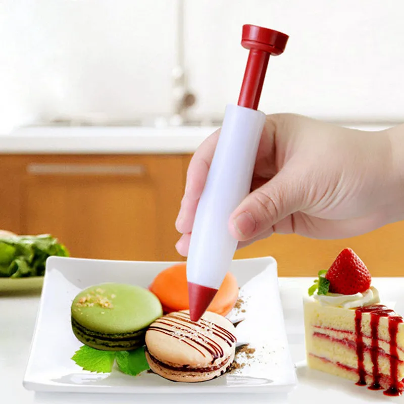 1PC Pastry Cream Chocolate Decorating Syringe Silicone Plate Paint Pen Cake Cookie Ice Cream Decorating Pens
1PC Pastry Cream Chocolate Decorating Syringe Silicone Plate Paint Pen Cake Cookie Ice Cream Decorating Pens