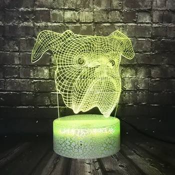 New 3D Visual Animal Table Dog Head 7 Color Change Decor Led Sleep Room Mood Sensor Kid Night Light Holiday Xmas lamp Free Ship
New 3D Visual Animal Table Dog Head 7 Color Change Decor Led Sleep Room Mood Sensor Kid Night Light Holiday Xmas lamp Free Ship