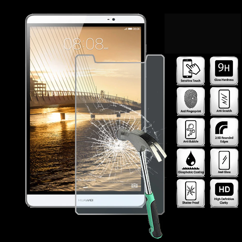 For Huawei Mediapad M2 8.0 - 9H Tablet Tempered Glass Screen Protector Cover Explosion-Proof High Quality Screen Film
For Huawei Mediapad M2 8.0 - 9H Tablet Tempered Glass Screen Protector Cover Explosion-Proof High Quality Screen Film