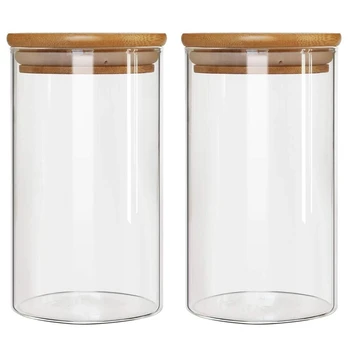 Glass Storage Jar, with Airtight Seal Bamboo Lid, 7.9 x 3.94 in ,Set of 2, 1300Ml Coffee Bean and Kitchen Food Container Tea Pot
Glass Storage Jar, with Airtight Seal Bamboo Lid, 7.9 x 3.94 in ,Set of 2, 1300Ml Coffee Bean and Kitchen Food Container Tea Pot