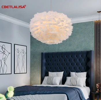 Pendant Feather Lamp Romantic Dreamlike Feather Droplight Bedroom Living Room Parlor Hanging Lamp E27 warm light
Pendant Feather Lamp Romantic Dreamlike Feather Droplight Bedroom Living Room Parlor Hanging Lamp E27 warm light