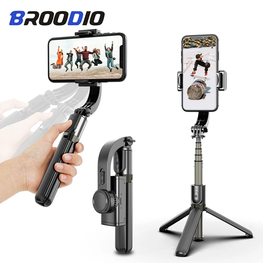 

Phone Tripod Anti-Shake Bluetooth Selfie Stick Stabilizer Video Record Universal Handheld Smartphone Gimbal Stabilizers Tripods