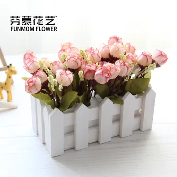 Rose Bud Star Bracts 16cm Simulation Pot Plant Plants Small Bonsai Set Artificial Flower Crafts White Fence
Rose Bud Star Bracts 16cm Simulation Pot Plant Plants Small Bonsai Set Artificial Flower Crafts White Fence