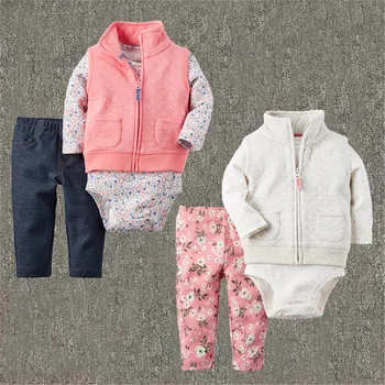 Newborn Baby Girls Clothing Autumn Winter Warm Vest Coat+Romper+Pants 3Pcs Infant Kids Children Jumpsuit Clothes 0-24M
Newborn Baby Girls Clothing Autumn Winter Warm Vest Coat+Romper+Pants 3Pcs Infant Kids Children Jumpsuit Clothes 0-24M