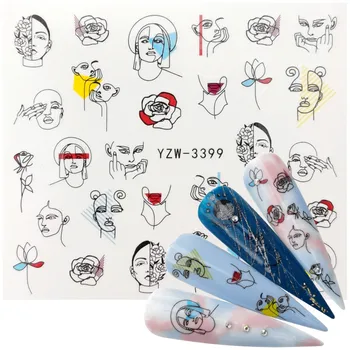 2020 New Designs Black Line Coloful Abstract Image Nail Sticker Decals Sexy Girl Water Transfer Slider For Nails Art
2020 New Designs Black Line Coloful Abstract Image Nail Sticker Decals Sexy Girl Water Transfer Slider For Nails Art