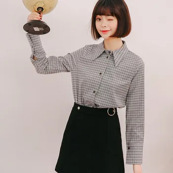 Autumn Winter New Plaid Pattern Bow Women Blouse Fashion Sweet Lapel Long Sleeves Shirt Turn-down Collar S-L:
Autumn Winter New Plaid Pattern Bow Women Blouse Fashion Sweet Lapel Long Sleeves Shirt Turn-down Collar S-L: