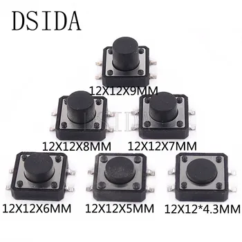 500PCS PCB Tactile Tact Mini Push Button Switch SMD 4pin Micro switch 12*12*4.3/5/6/7/8/9 MM 12x12*4.3MM/5MM/6MM/7MM/8MM/9MM
500PCS PCB Tactile Tact Mini Push Button Switch SMD 4pin Micro switch 12*12*4.3/5/6/7/8/9 MM 12x12*4.3MM/5MM/6MM/7MM/8MM/9MM
