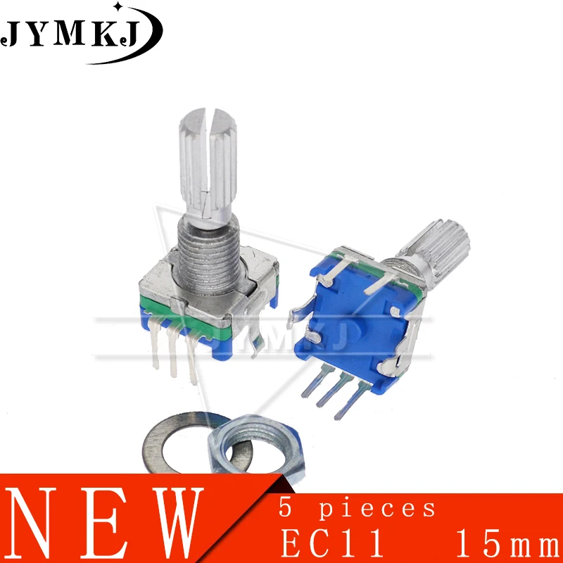 5PCS EC11 Plum handle 20mm rotary encoder coding switch / 20 bit pulse / digital potentiometer with switch 5 Pin
5PCS EC11 Plum handle 20mm rotary encoder coding switch / 20 bit pulse / digital potentiometer with switch 5 Pin