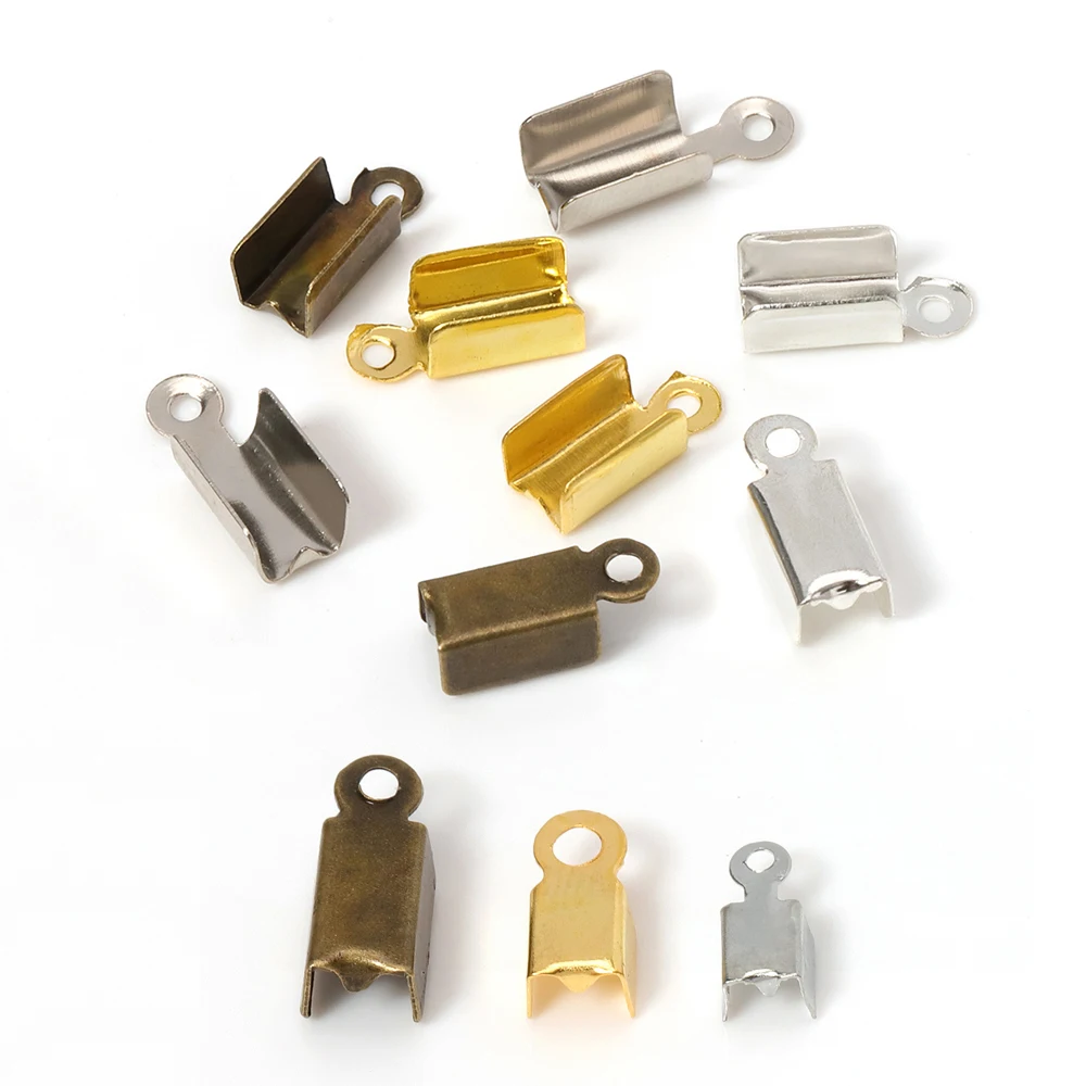 200pcs/lot Metal End Caps End Clasps For Leather Cord Gold/Silver Plated Crimp Bead Connectors For DIY Jewelry Making
200pcs/lot Metal End Caps End Clasps For Leather Cord Gold/Silver Plated Crimp Bead Connectors For DIY Jewelry Making