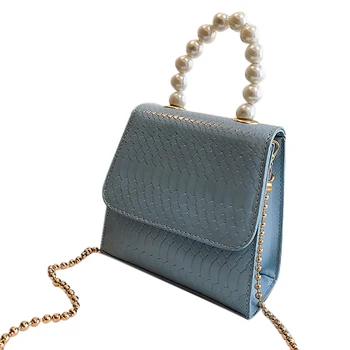 Chain Handbag Vintage Pearl Handle Women Evening Pu Shoulder Bag Fashion Ladies Crossbody Bag Blue
Chain Handbag Vintage Pearl Handle Women Evening Pu Shoulder Bag Fashion Ladies Crossbody Bag Blue