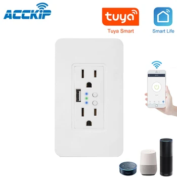 ACCKIP US American Standard Wall Socket USB Charge Power Adapter Outlets Universal Plug TR Protection Fast‑Charge with Tuya APP
ACCKIP US American Standard Wall Socket USB Charge Power Adapter Outlets Universal Plug TR Protection Fast‑Charge with Tuya APP