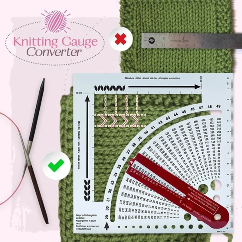 Knitting Gauge Converter Sweater Knitting Circular Weave Craft Knitting Calculator Counting Frame Ruler Sewing DIY Accessories
Knitting Gauge Converter Sweater Knitting Circular Weave Craft Knitting Calculator Counting Frame Ruler Sewing DIY Accessories