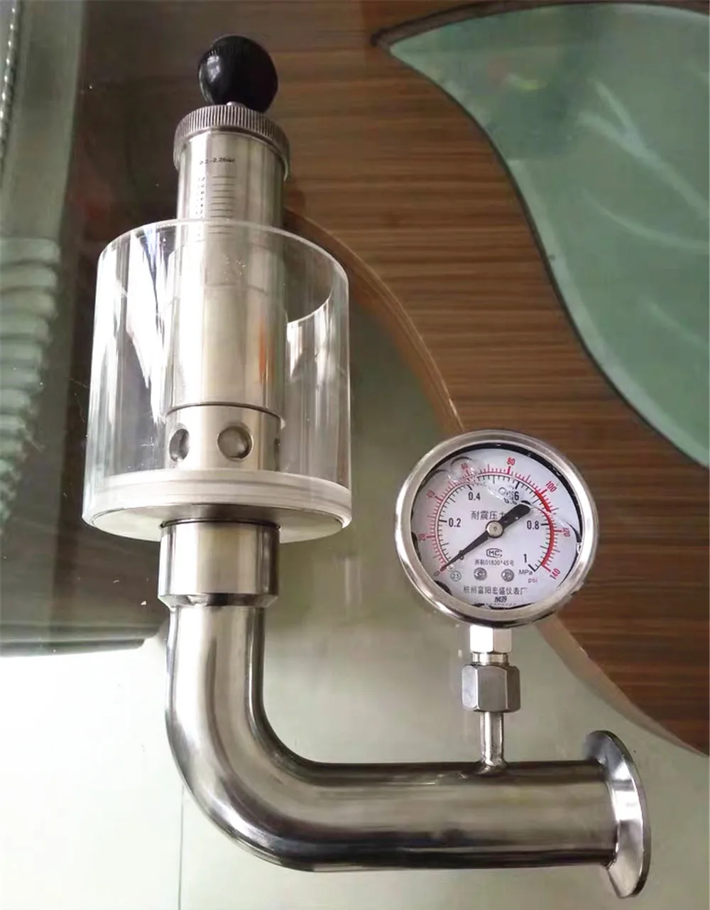 1.5" Tri Clamp 0.2-2.2 Bar Adjustable Pressure Relief Safety Valve Sanitary 304 Stainless Steel Beer Brew Pressure Gauge
1.5" Tri Clamp 0.2-2.2 Bar Adjustable Pressure Relief Safety Valve Sanitary 304 Stainless Steel Beer Brew Pressure Gauge