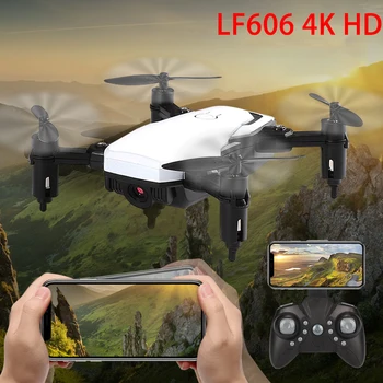 

LF606 Wifi FPV Foldable RC Drone with 4K HD Camera Follow Altitude Hold 3D Flips Headless RC Helicopter Mini Aircraft Kid's Toys