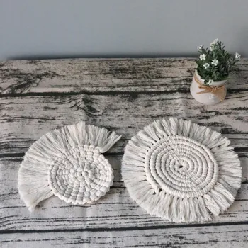 5pcs Macrame Placemats Coaster Handcrafted Table Bohemia Tablecloth Cotton Braid Insulation Mat Kitchen Decoration Accessories
5pcs Macrame Placemats Coaster Handcrafted Table Bohemia Tablecloth Cotton Braid Insulation Mat Kitchen Decoration Accessories