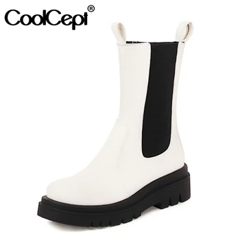 CoolCept Size 34-43 Women Mid Calf Boots Mixed Color Round Toe Slip On Shoes Winter Warm Boots Women Fashion Daily Footwear
CoolCept Size 34-43 Women Mid Calf Boots Mixed Color Round Toe Slip On Shoes Winter Warm Boots Women Fashion Daily Footwear
