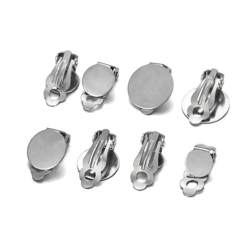 10PCS/Lot Stainless Steel Round Flat Ear Clip Base Cabochon For Jewelry DIY Making Bezel Tray Earrings Clips Accessories
10PCS/Lot Stainless Steel Round Flat Ear Clip Base Cabochon For Jewelry DIY Making Bezel Tray Earrings Clips Accessories