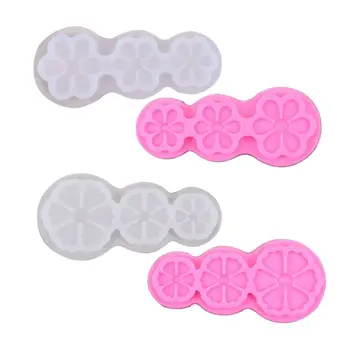 Flower Resin Mold Floral Petals Earring Keychain Pendant Epoxy silicone Resin Mold for DIY crafts White/Pink