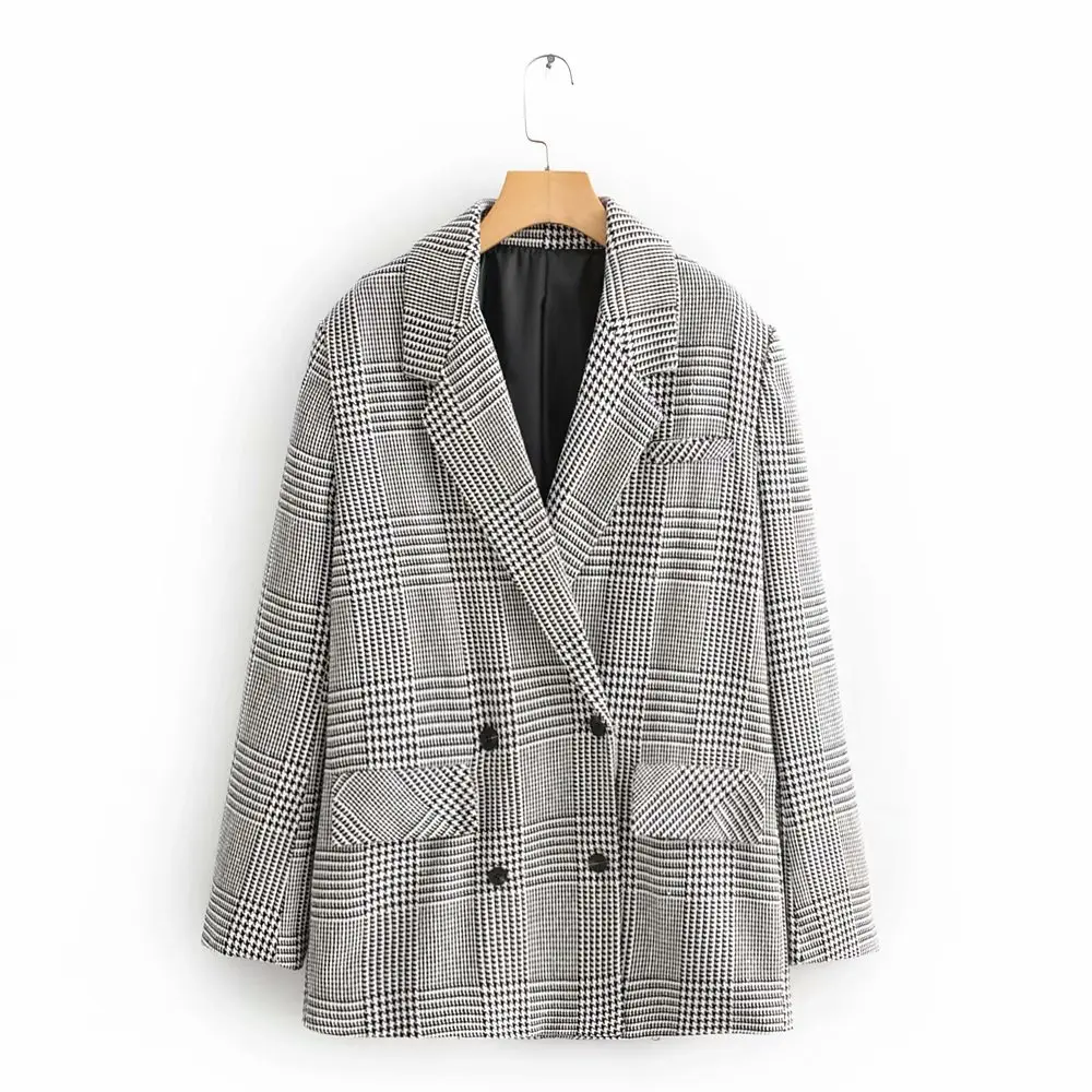 Europe And America New Style Early Autumn Plaid Suit WOMEN'S Dress Graceful Thousands of Birds Casual Suit Jacket
Europe And America New Style Early Autumn Plaid Suit WOMEN'S Dress Graceful Thousands of Birds Casual Suit Jacket