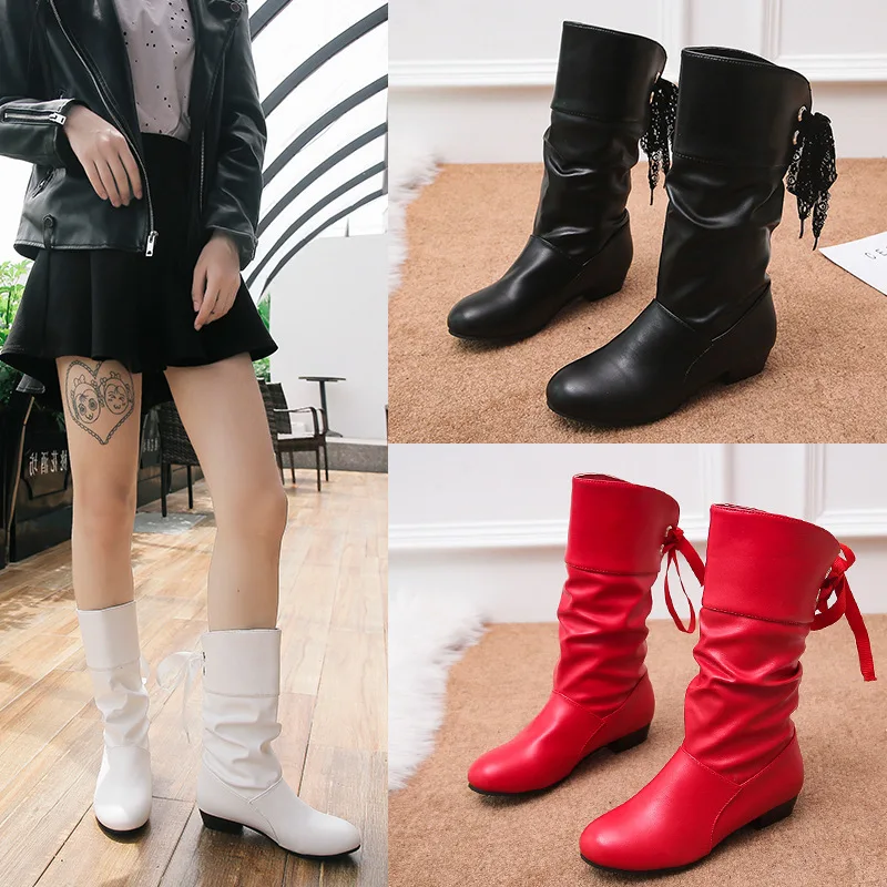 2019 Spring And Autumn Europe And America New Style Biker Boots High Boots Semi-high Heeled Boots Sleeve Lace-up Single Boots da
2019 Spring And Autumn Europe And America New Style Biker Boots High Boots Semi-high Heeled Boots Sleeve Lace-up Single Boots da