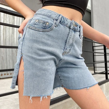 Waatfaat Split Streetwear Ripped Denim Shorts High Waist Outfit Workout Blue Pockets Shorts Jeans Women Loose Panties Summer
Waatfaat Split Streetwear Ripped Denim Shorts High Waist Outfit Workout Blue Pockets Shorts Jeans Women Loose Panties Summer