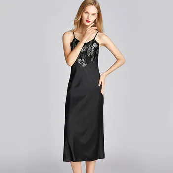 Lace Embroider Nightgown Sexy Lady Suspender Sleep Dress Home Dressing Gown Lounge Long Loose Silky Satin Sleepwear Nightdress
Lace Embroider Nightgown Sexy Lady Suspender Sleep Dress Home Dressing Gown Lounge Long Loose Silky Satin Sleepwear Nightdress