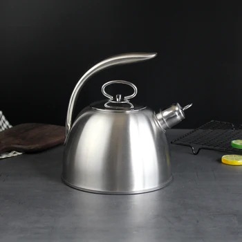 

3L Steel Boil Water Kettle 304 Whistle Will Capacity Boiling Water Kettle Household Flat Bottom Coal Gas Electromagnetic Furnace