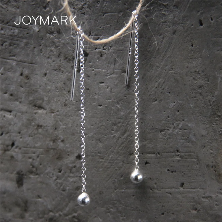 Simple S925 Sterling Silver Long Ear Line Earrings Ethnic Style Solid Silver Round Ball Drop Earrings Real Silver Jewelry TSE505
Simple S925 Sterling Silver Long Ear Line Earrings Ethnic Style Solid Silver Round Ball Drop Earrings Real Silver Jewelry TSE505