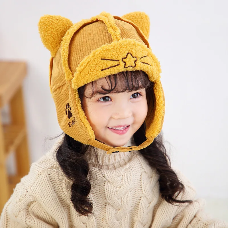 Baigu Cartoon Cat Modeling Children Ushanka Autumn And Winter Warm Ear Protection plus Velvet Berber Fleece Baby Hat Fashion
Baigu Cartoon Cat Modeling Children Ushanka Autumn And Winter Warm Ear Protection plus Velvet Berber Fleece Baby Hat Fashion