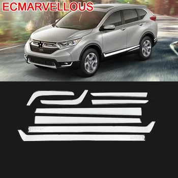Auto Body Rear Panels Foot Pedal Door Automobile Modified Chromium Car Styling Modification Sticker Strip 17 18 19 FOR Honda CRV