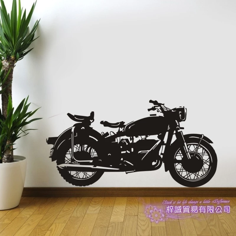 Dctal Vintage Motorcycle Sticker Vehicle Decal Posters Vinyl Wall Decals Classical Autobike Pegatina Decor Mural Sticker