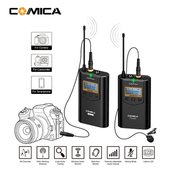 COMICA CVM-WM100 UHF 48 Channels and 100m Working Distance Omni-directional Wireless Lavalier Microphone for Camera smartphone
COMICA CVM-WM100 UHF 48 Channels and 100m Working Distance Omni-directional Wireless Lavalier Microphone for Camera smartphone