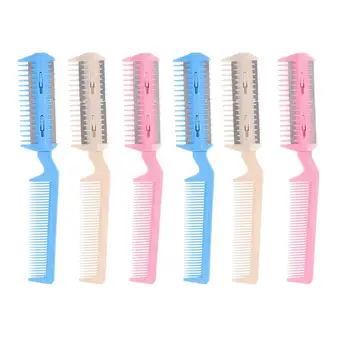 6Pcs Double-Sided Hair Comb Thinning Razor Hair Cutters Scissors Hair Trimmer With Blade Hairdressing Salon Random Color
6Pcs Double-Sided Hair Comb Thinning Razor Hair Cutters Scissors Hair Trimmer With Blade Hairdressing Salon Random Color