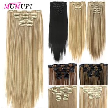 MUMUPI Synthetic Clips In Hair Extension women 22Inch Long Straight Fake False Hairpiece Clip In Hair Extensions
MUMUPI Synthetic Clips In Hair Extension women 22Inch Long Straight Fake False Hairpiece Clip In Hair Extensions