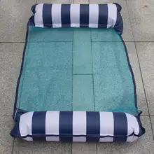 Verão nova cama inflável sofá flutuante linha piscina colchões de ar praia dobrável piscina cadeira rede 130x70cm(China)