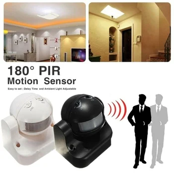 Human Body Sensor 110-240V Angle Adjustable PIR Infrared Motion Sensor Light Control Switch
Human Body Sensor 110-240V Angle Adjustable PIR Infrared Motion Sensor Light Control Switch