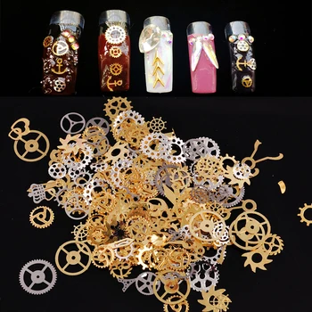 New Nail Art Rivets Mixed Time Golden Steampunk Style Jewelry Sechanical Nail Art Decoration Glitter Sequins Polish Manicure
New Nail Art Rivets Mixed Time Golden Steampunk Style Jewelry Sechanical Nail Art Decoration Glitter Sequins Polish Manicure