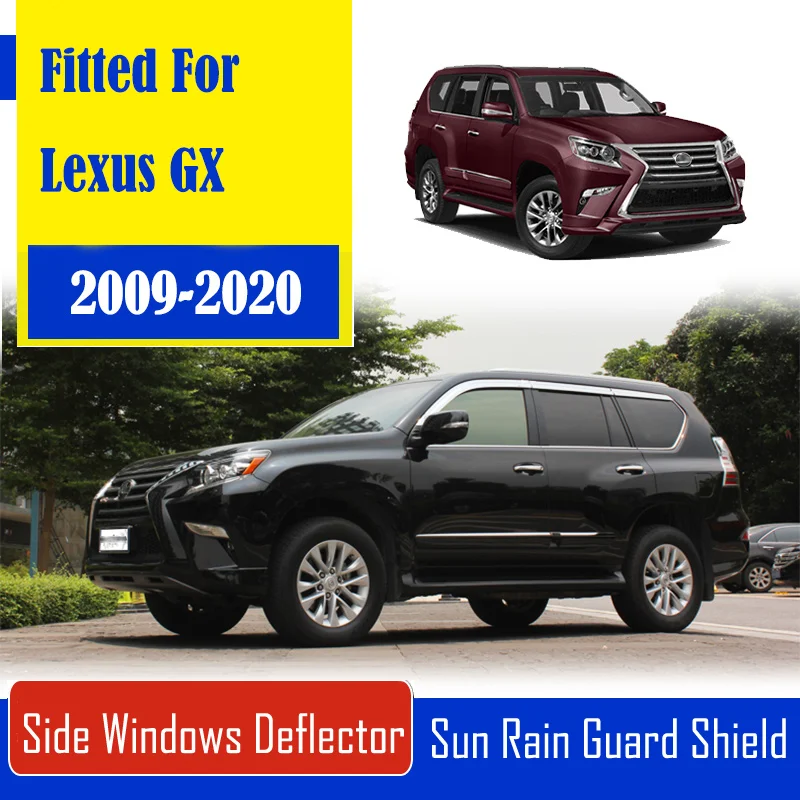 1 Set Chrome Side Vent Sun Shade Window Visors Rain Guard Deflectors For Lexus GX 2009-2020
1 Set Chrome Side Vent Sun Shade Window Visors Rain Guard Deflectors For Lexus GX 2009-2020